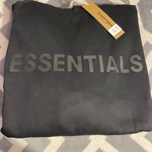 Black Essentials Hoodie